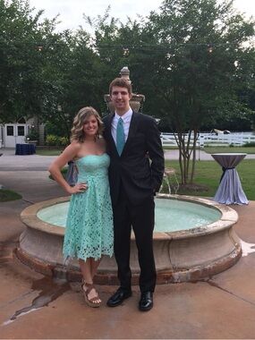 Mint Green Lace Strapless Sundress